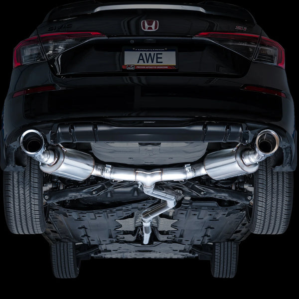 AWE Tuning 2022 + Honda Civic Si/Acura Integra Touring Edition Catback Exhaust - Dual Chrome Silver Tip