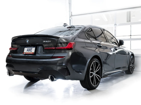 AWE 2019 + BMW 330i / 2021 + BMW 430i Base G2X Track Edition Axle Back Exhaust - Chrome Silver