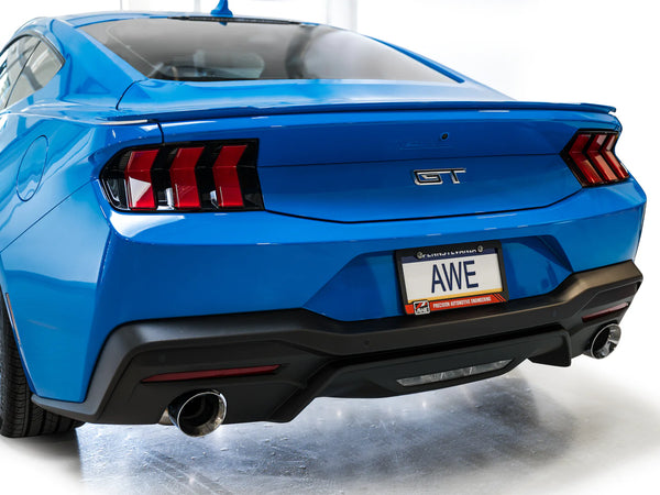 AWE 2024 + Ford Mustang GT Fastback S650 Track Edition Catback Exhaust w/ Dual Chrome Silver Tips