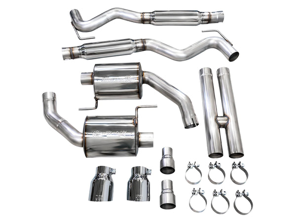 AWE 2024 + Ford Mustang GT Fastback S650 Touring Catback Exhaust w/ Dual Chrome Silver Tips