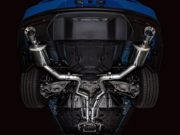 AWE 2024 + Ford Mustang GT Fastback S650 Touring Catback Exhaust w/ Dual Chrome Silver Tips