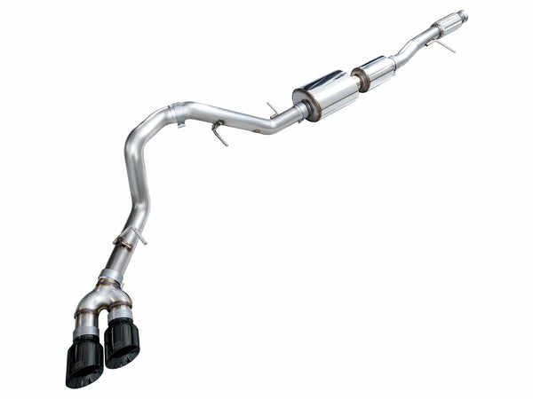 AWE Tuning 2021+ GMC Tahoe/Yukon 5.3L 0FG Side Exit Catback Exhaust - Diamond Black Tips
