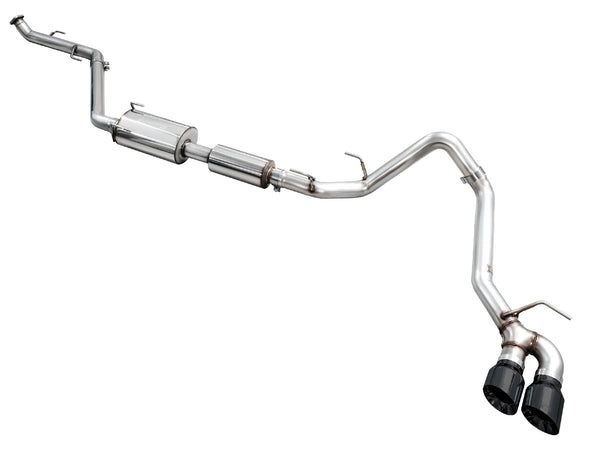 AWE Exhaust for 2024 + 4th Gen Toyota Tacoma Dual Diamond Black Tips