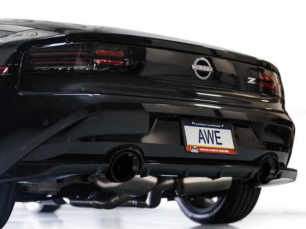 AWE 2023 + Nissan Z RZ34 RWD Track Edition Catback Exhaust System w/ Diamond Black Tips