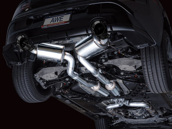 AWE 2023 + Nissan Z RZ34 RWD Touring Edition Catback Exhaust System w/ Diamond Black Tips