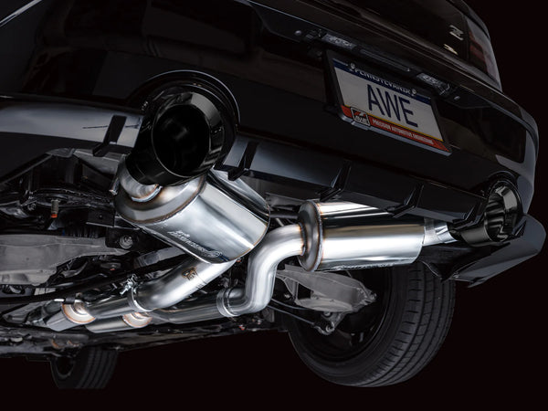 AWE 2023 + Nissan Z RZ34 RWD Touring Edition Catback Exhaust System w/ Diamond Black Tips
