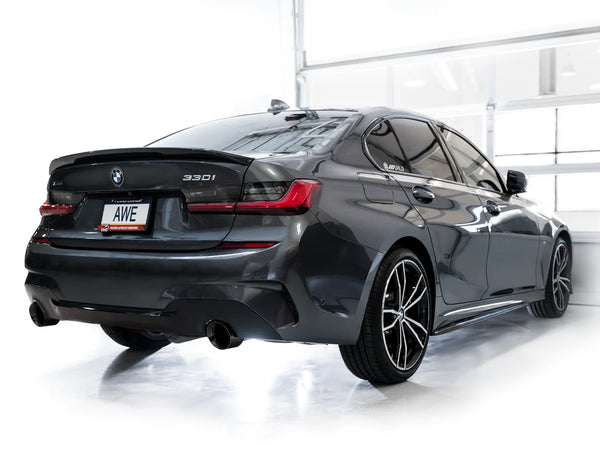 AWE 2019 + BMW 330i / 2021 + BMW 430i Base G2X Touring Axle Back Exhaust - Diamond Black