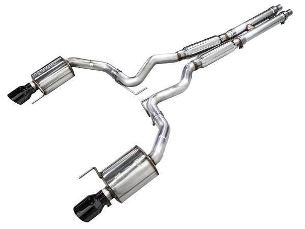 AWE 2024 + Ford Mustang GT Fastback S650 Touring Catback Exhaust w/ Dual Diamond Black Tips