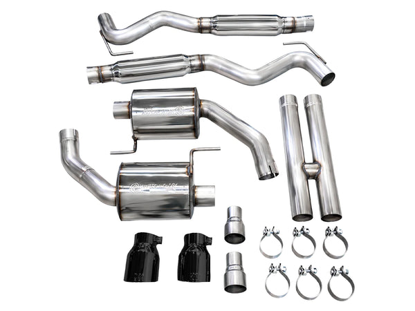 AWE 2024 + Ford Mustang GT Fastback S650 Touring Catback Exhaust w/ Dual Diamond Black Tips