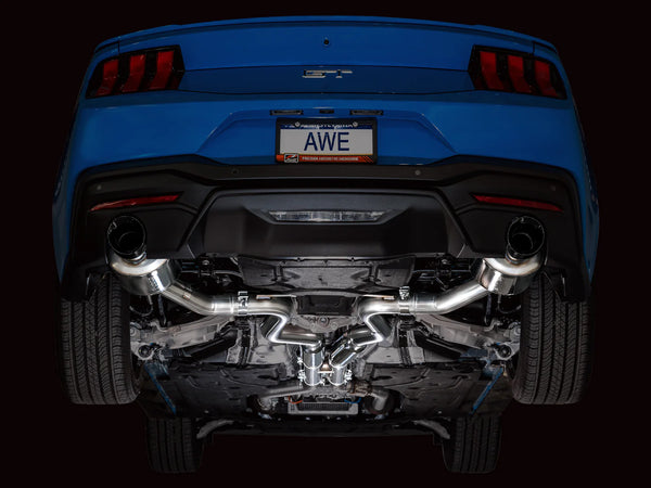 AWE 2024 + Ford Mustang GT Fastback S650 Touring Catback Exhaust w/ Dual Diamond Black Tips