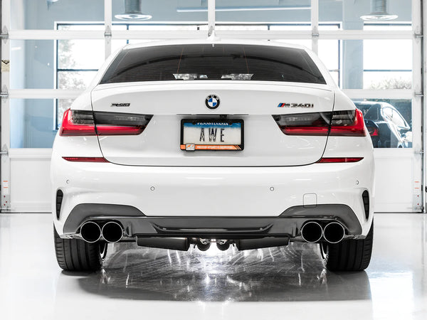 AWE Tuning Non-Resonated Touring Edition Exhaust for G2X M340i / M440i - Chrome Silver Tip