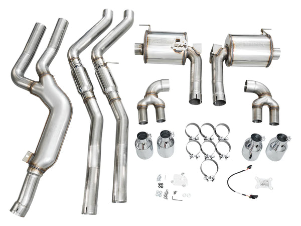 AWE Tuning 2022 - 2026 BMW M240i (G42) Touring Edition Exhaust - Chrome Silver Tips