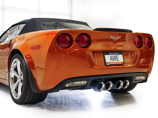AWE Tuning 2005 - 2007 C6 Chevrolet Corvette 6.0L / 2008 Corvette 6.2L Track Edition Axleback Exhaust w/ Chrome Silver Tips