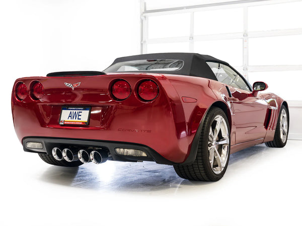 AWE Touring Edition Axleback Exhaust for C6 Chevrolet Corvette 6.2L (2009-2013) - Chrome Silver Tips