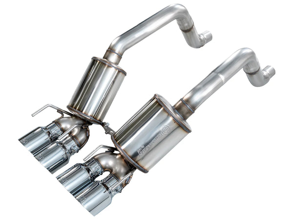 AWE Touring Edition Axleback Exhaust for C6 Chevrolet Corvette 6.2L (2009-2013) - Chrome Silver Tips