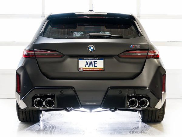 AWE BMW G90/G99 M5 Touring Edition Catback Exhaust - Chrome Silver Tips