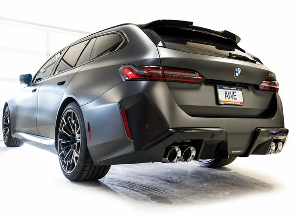 AWE BMW G90/G99 M5 Track Edition Catback Exhaust - Chrome Silver Tips