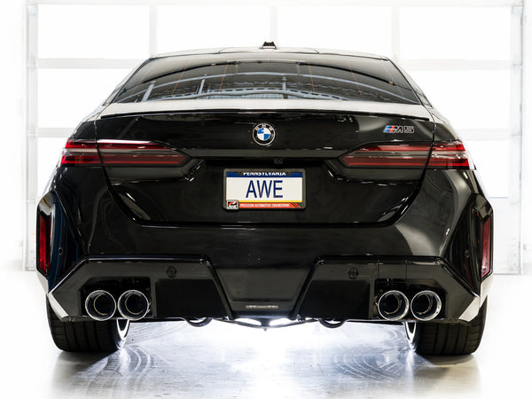 AWE BMW G90/G99 M5 Track Edition Catback Exhaust - Chrome Silver Tips