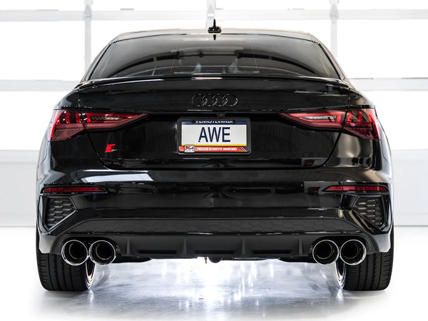 AWE 2022 + Audi 8Y S3 Touring Edition Exhaust - Chrome Silver Tips