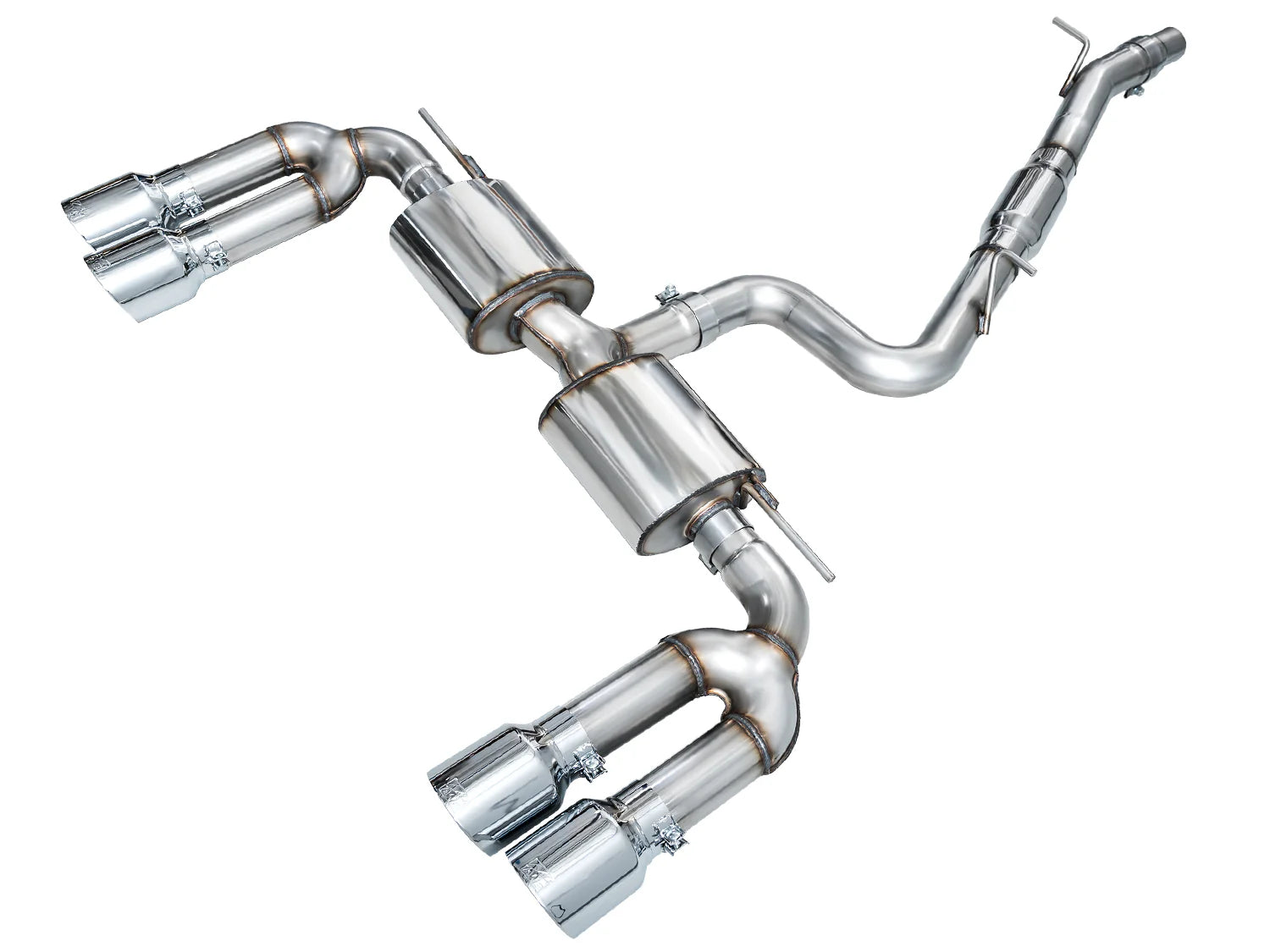 AWE 2022 + Audi 8Y S3 Touring Edition Exhaust - Chrome Silver Tips