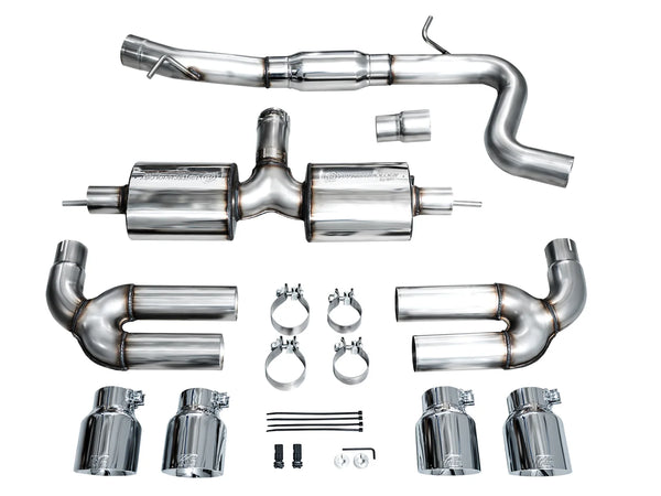 AWE 2022 + Audi 8Y S3 Touring Edition Exhaust - Chrome Silver Tips