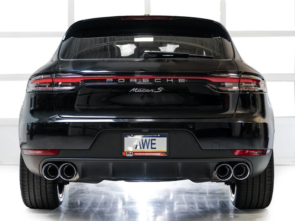 AWE Tuning 2019 - 2021 Porsche Macan 3.0T/2.9TT Touring Edition Catback Exhaust w/ Chrome Silver Tips