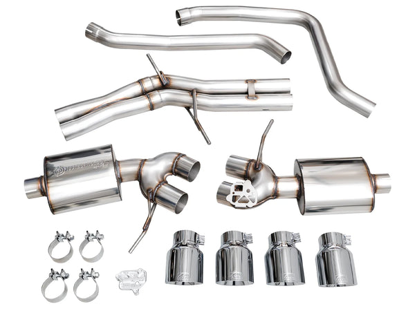 AWE Tuning 2019 - 2021 Porsche Macan 3.0T/2.9TT Touring Edition Catback Exhaust w/ Chrome Silver Tips