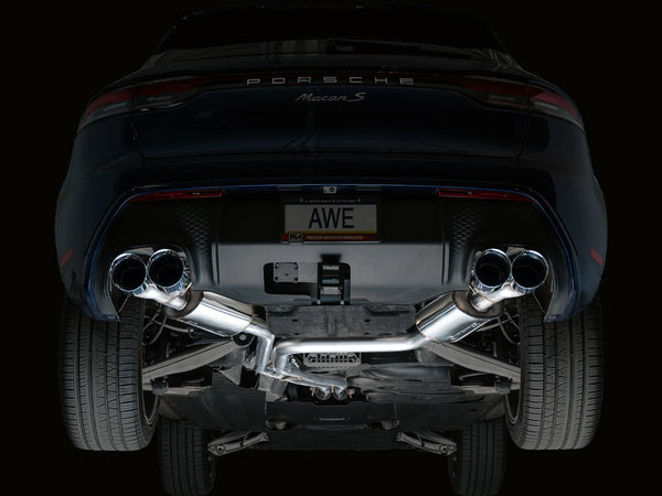 AWE Tuning 2019 - 2021 Porsche Macan 3.0T/2.9TT Touring Edition Catback Exhaust w/ Chrome Silver Tips