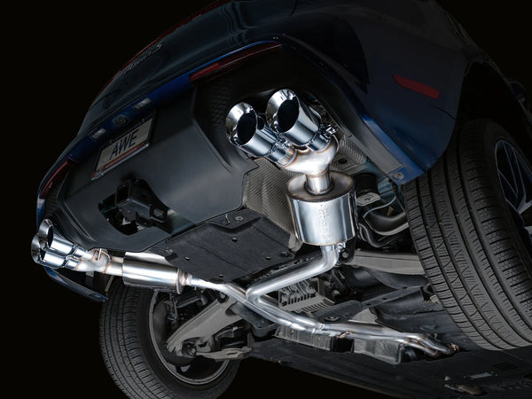 AWE Tuning 2022+ Porsche Macan 2.9TT Touring Edition Catback Exhaust w/ Chrome Silver Tips