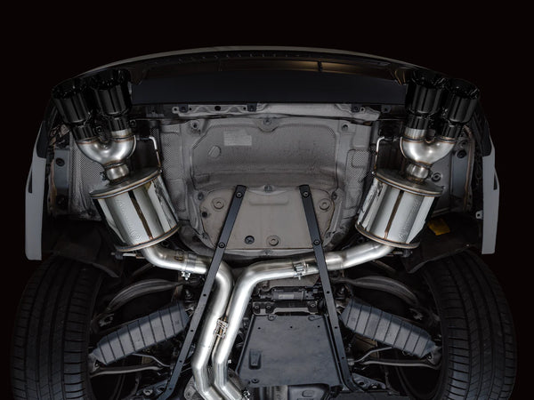 AWE Tuning 2019 - 2023 Audi C8 S6/S7 2.9T V6 AWD Touring Edition Exhaust - Diamond Black Tips