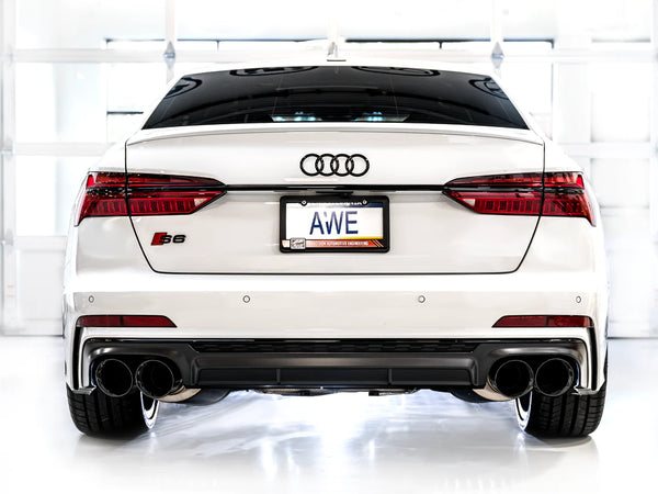 AWE Tuning 2019 - 2023 Audi C8 S6/S7 2.9T V6 AWD Track Edition Exhaust - Diamond Black Tips
