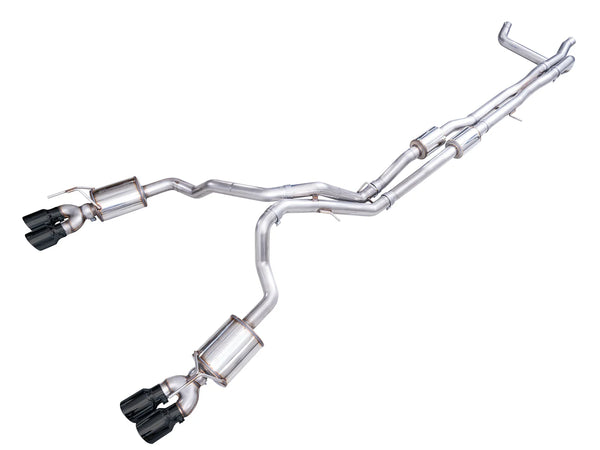 AWE 2021+ Chevy Suburban/GM Yukon XL 6.2L 0FG Edition Cat Back Exhaust - Quad Diamond Chrome Tips