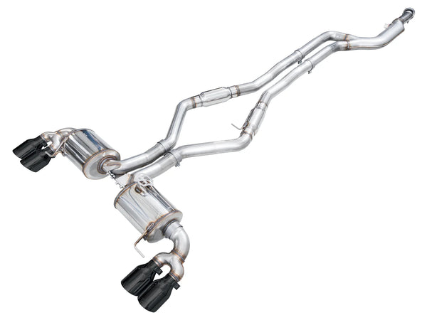 AWE Tuning 2022 - 2026 BMW M240i (G42) Touring Edition Exhaust - Diamond Black Tips