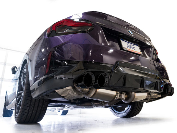 AWE Tuning 2022 - 2026 BMW M240i (G42) Touring Edition Exhaust - Diamond Black Tips