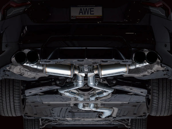 AWE Tuning 2022 - 2026 BMW M240i (G42) Touring Edition Exhaust - Diamond Black Tips