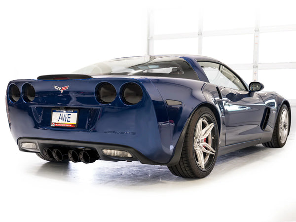AWE Track Edition Axleback Exhaust for C6 Chevrolet Corvette Z06/ZR1 - Diamond Black Tips