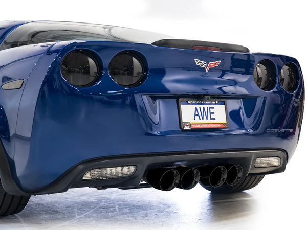AWE Track Edition Axleback Exhaust for C6 Chevrolet Corvette Z06/ZR1 - Diamond Black Tips