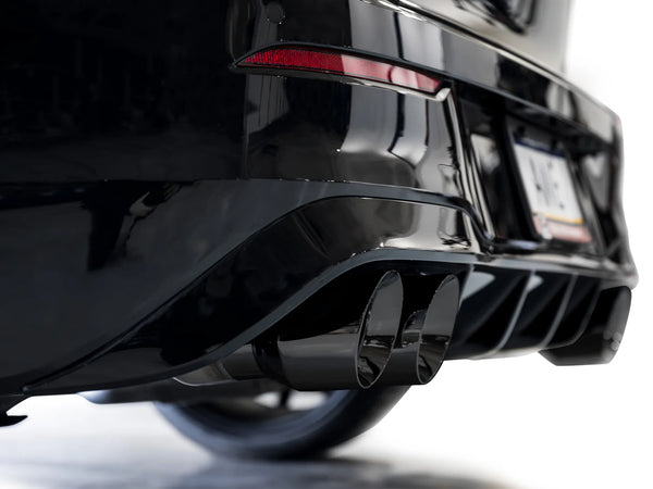 AWE 2022 + MK8 Volkswagen Golf R 3in Touring Edition Quad Exhaust - Diamond Black Tips