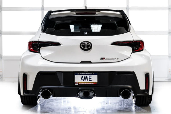 AWE 2023 + Toyota GR Corolla Track Edition Catback Exhaust - Chrome Silver Tips