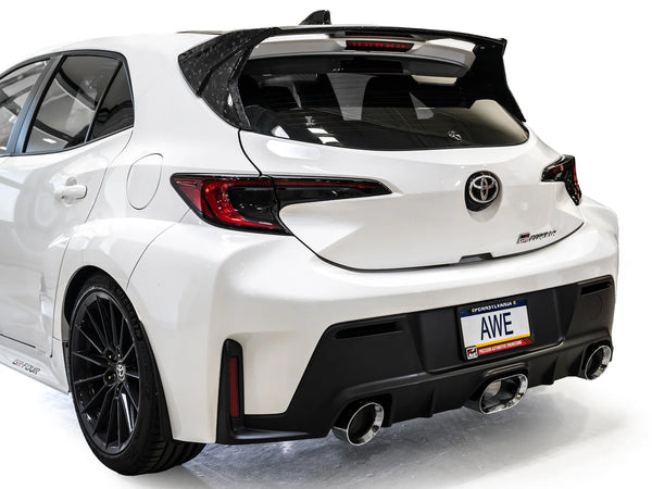 AWE 2023 + Toyota GR Corolla Track Edition Catback Exhaust - Chrome Silver Tips