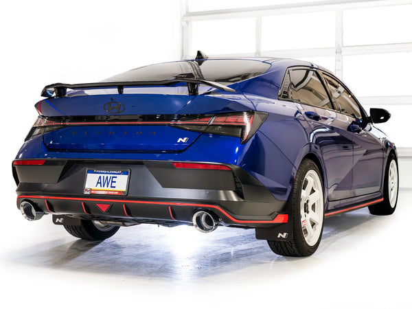 AWE 2022 + Hyundai Elantra N SwitchPath Cat-Back Exhaust - Chrome Silver Tips