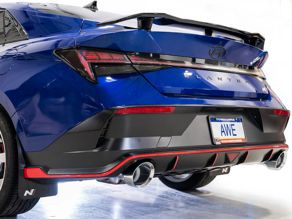 AWE 2022 + Hyundai Elantra N Track Edition Cat-Back Exhaust - Chrome Silver Tips