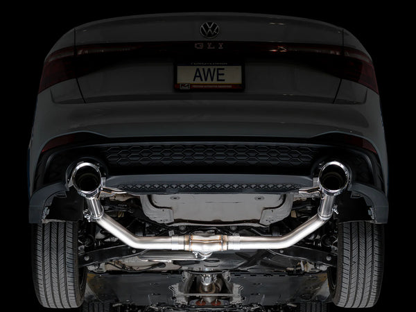 AWE 2022 + Volkswagen Jetta GLI Track Edition Exhaust - Chrome Silver Tips