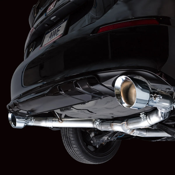 AWE Tuning 2022 + Honda Civic Si/Acura Integra Track Edition Catback Exhaust - Dual Chrome Silver Tips