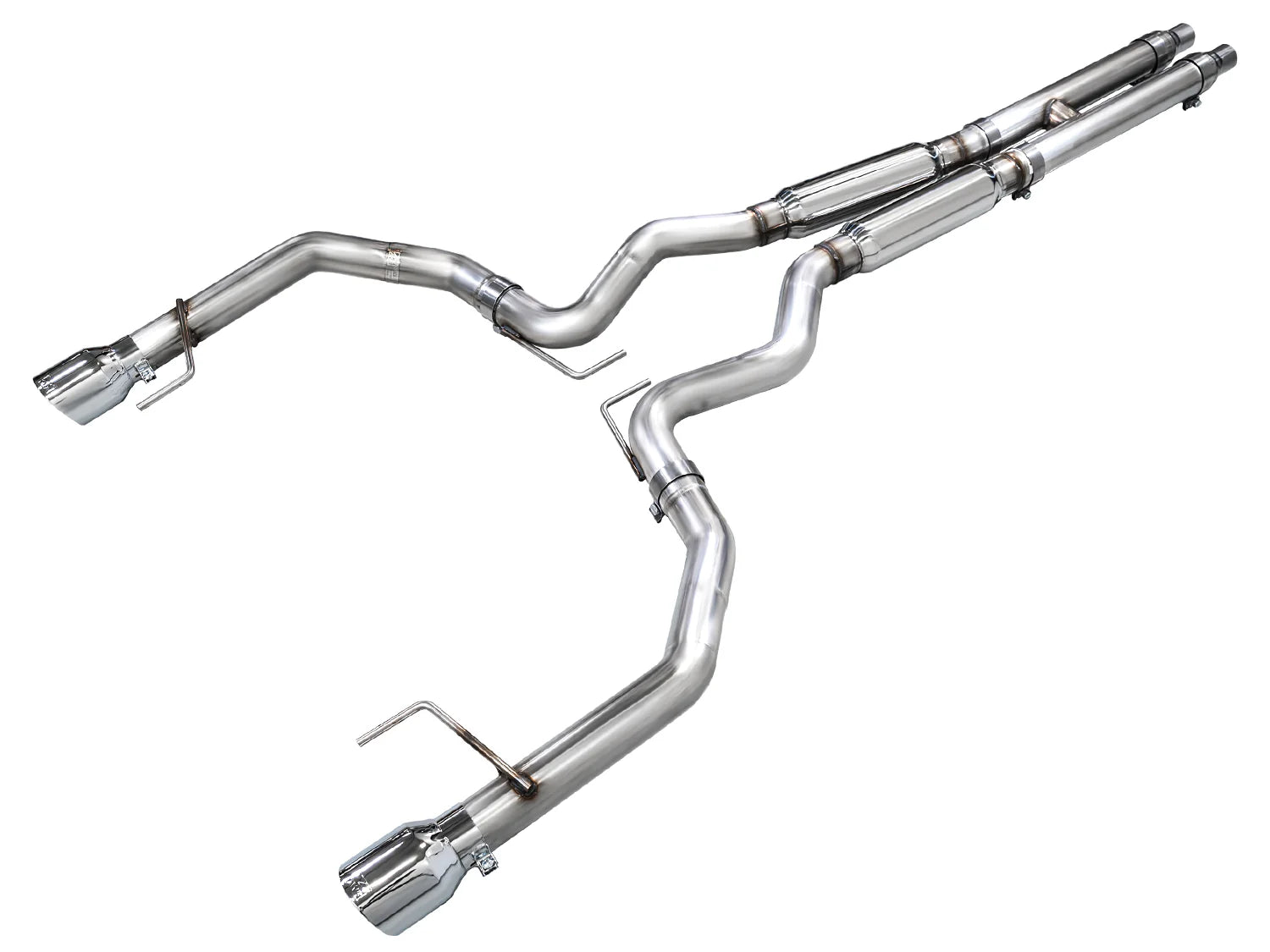 AWE 2024 + Ford Mustang GT Fastback S650 Track Edition Catback Exhaust w/ Dual Chrome Silver Tips