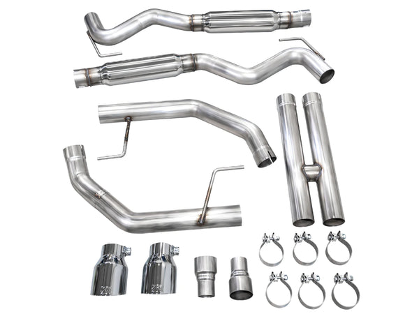 AWE 2024 + Ford Mustang GT Fastback S650 Track Edition Catback Exhaust w/ Dual Chrome Silver Tips