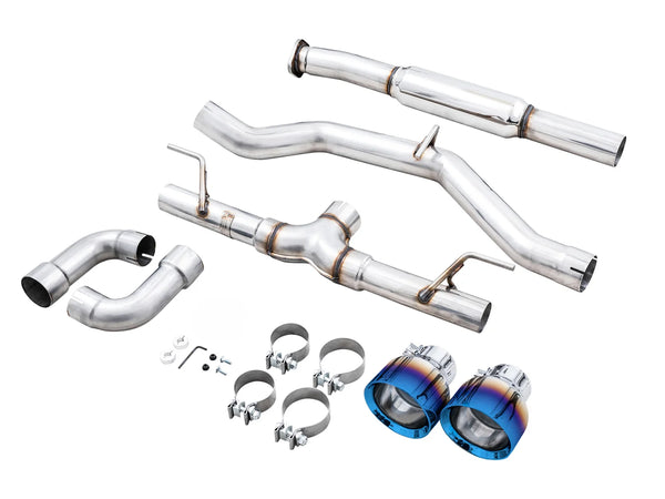 AWE Track Edition Exhaust for Subaru BRZ / Toyota GR86 / Toyota 86 / Scion FR-S - Vapor Blue Tips