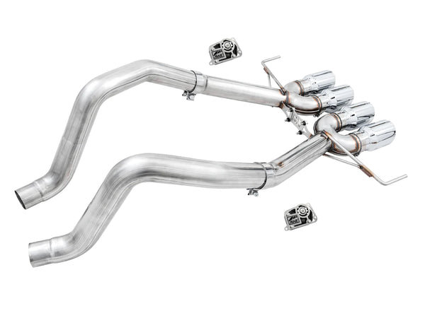 AWE Tuning 2014 - 2019 Chevy Corvette C7 Z06/ZR1 (w/o AFM) Track Edition Axle-Back Exhaust w/Chrome Tips  (includes AWE AFM valve simulators)