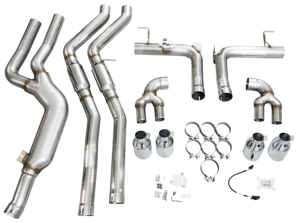 AWE Tuning 2022 - 2026 BMW M240i (G42) Track Edition Exhaust - Chrome Silver Tips