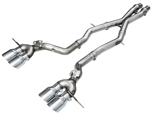 AWE Tuning 2023 + BMW G87 M2 Track Edition Exhaust - Chrome Silver Tips